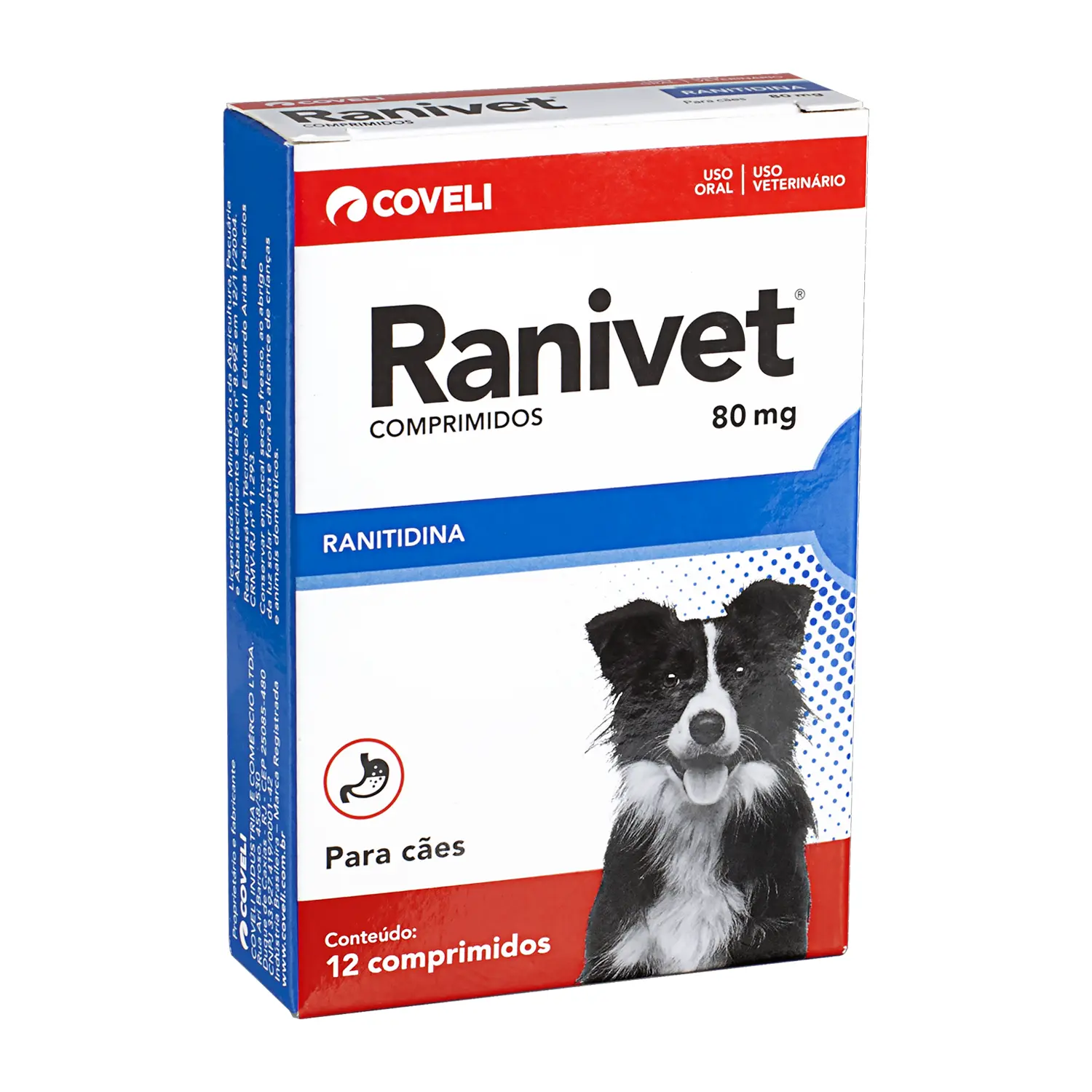 Ranivet 80mg Antiácido para cães e Gatos